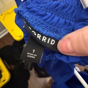 Torrid Royal Blue Shoulder-less Blouse